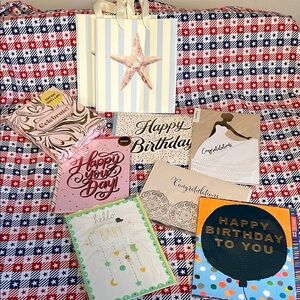 Collection of quality cards, and gift bags